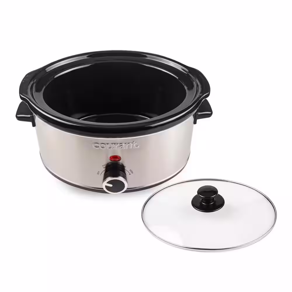 Courant 7.0 qt. Oval Slow Cooker, Stainless Steel
