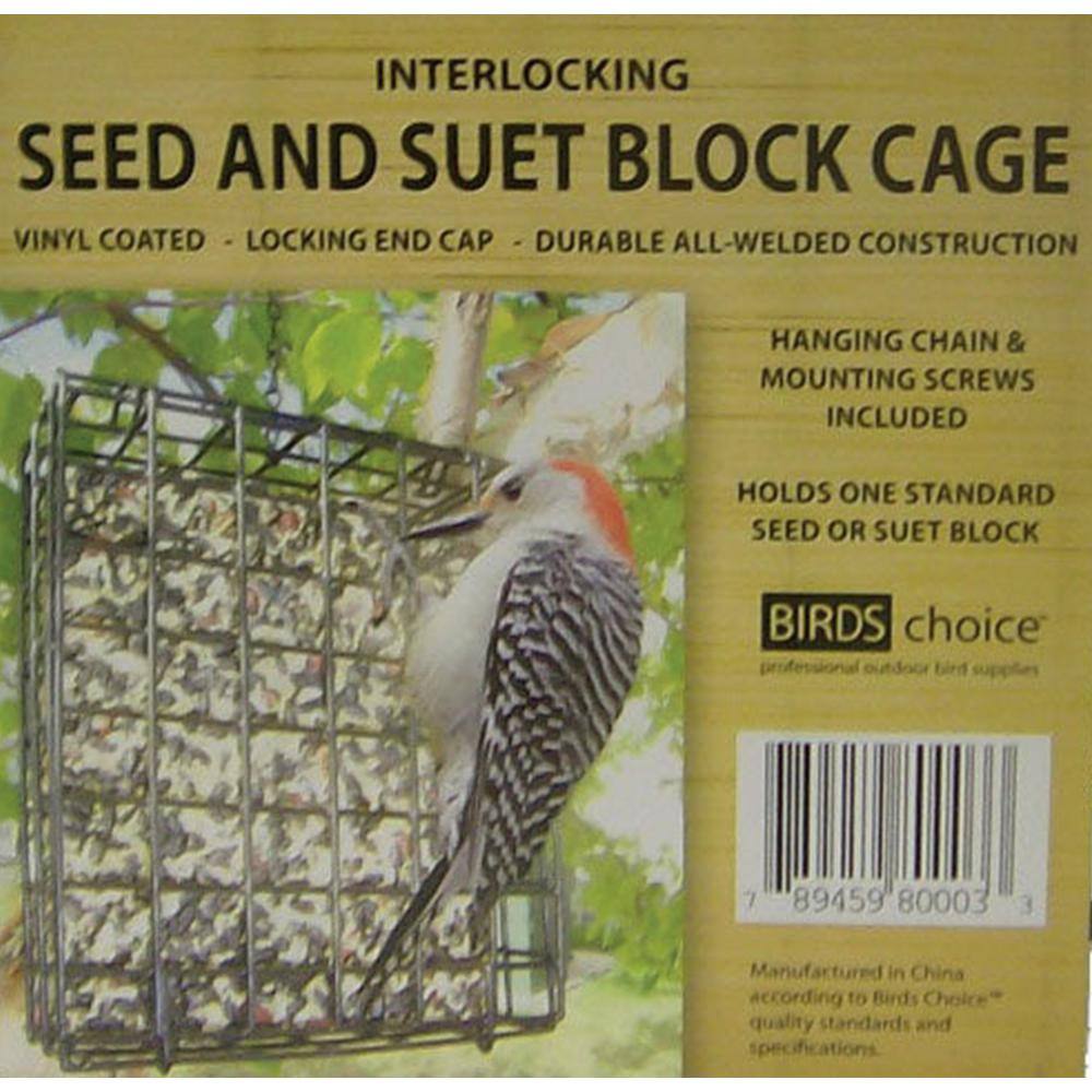 BIRDS choice Seed and Suet Block Cage