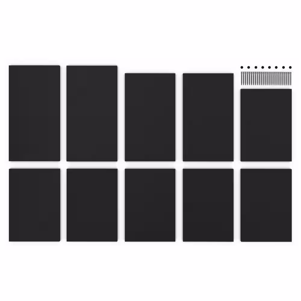 DANYA B Bauhaus Black MDF Wood 3-Cube Floating Wall Shelf