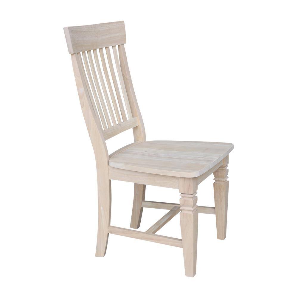 International Concepts Unfinished Wood Mission Dining Chair (Set of 2)