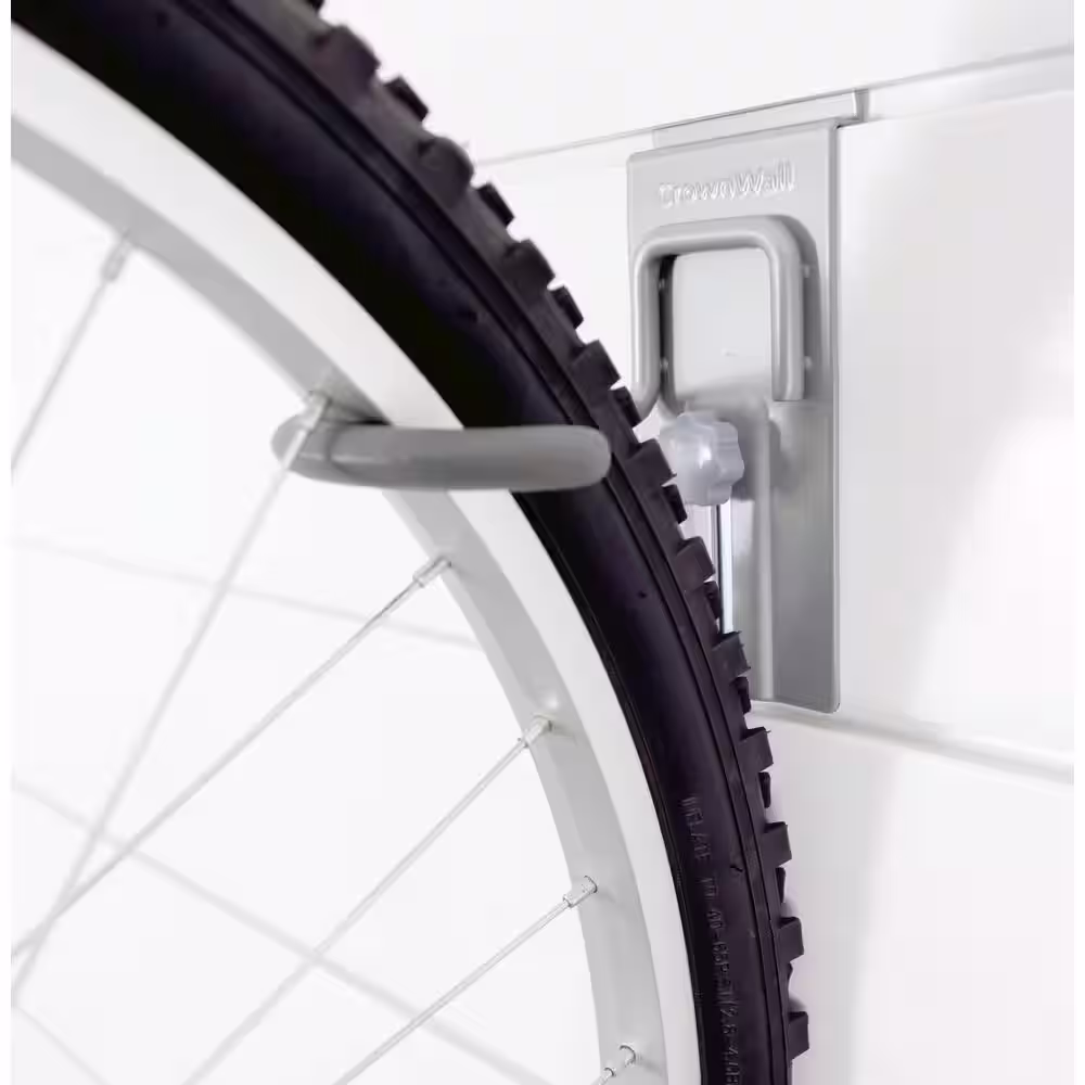 CROWNWALL Slatwall 55 lbs. Locking Bike Hook (2-Pack)