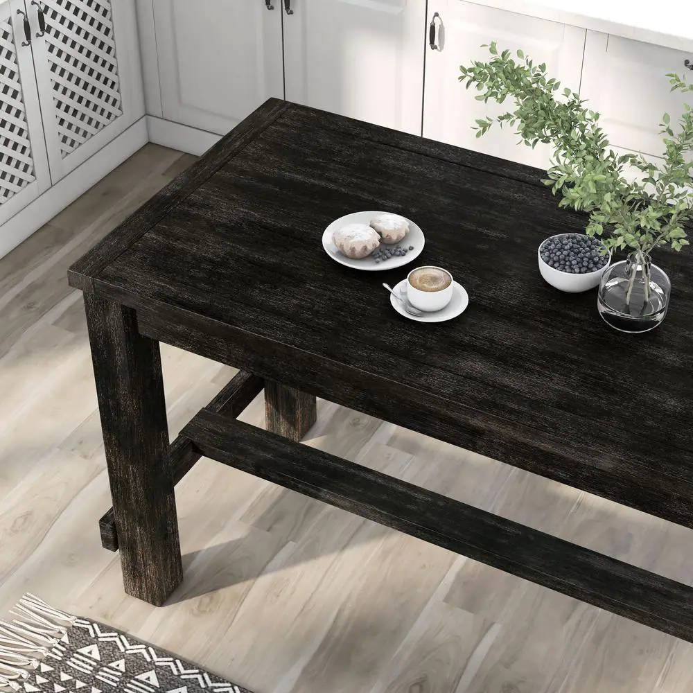 Furniture of America Anthus Antique Black Counter Height Table