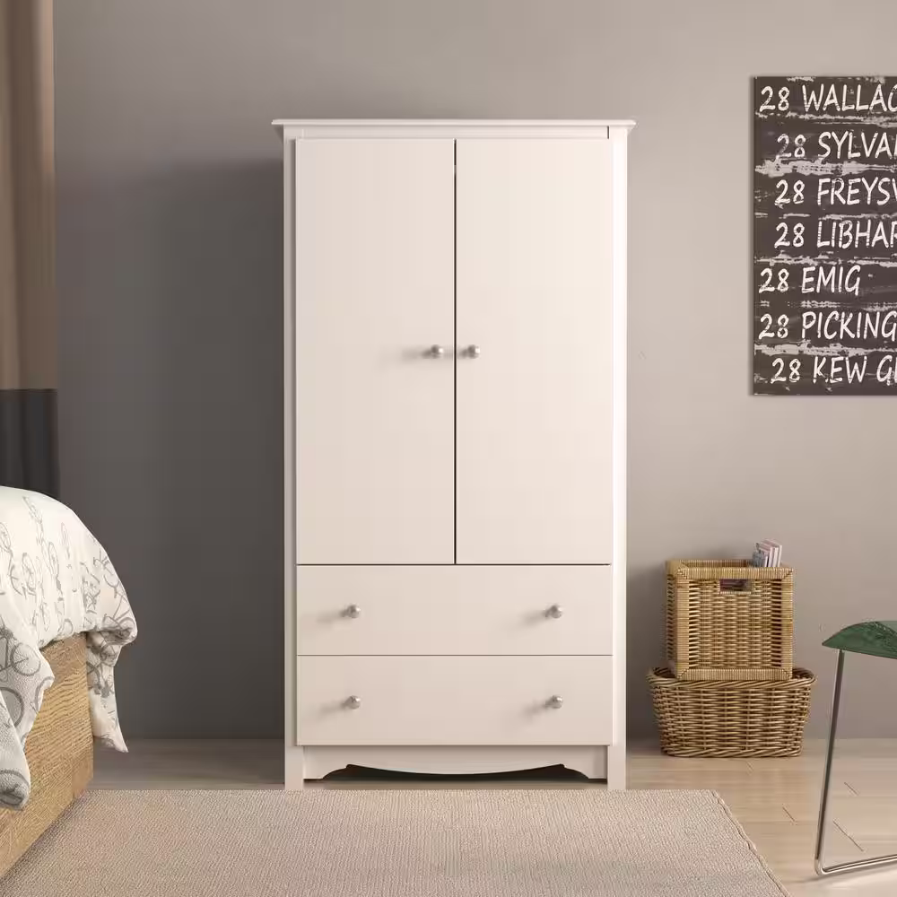 Prepac Monterey White Armoire