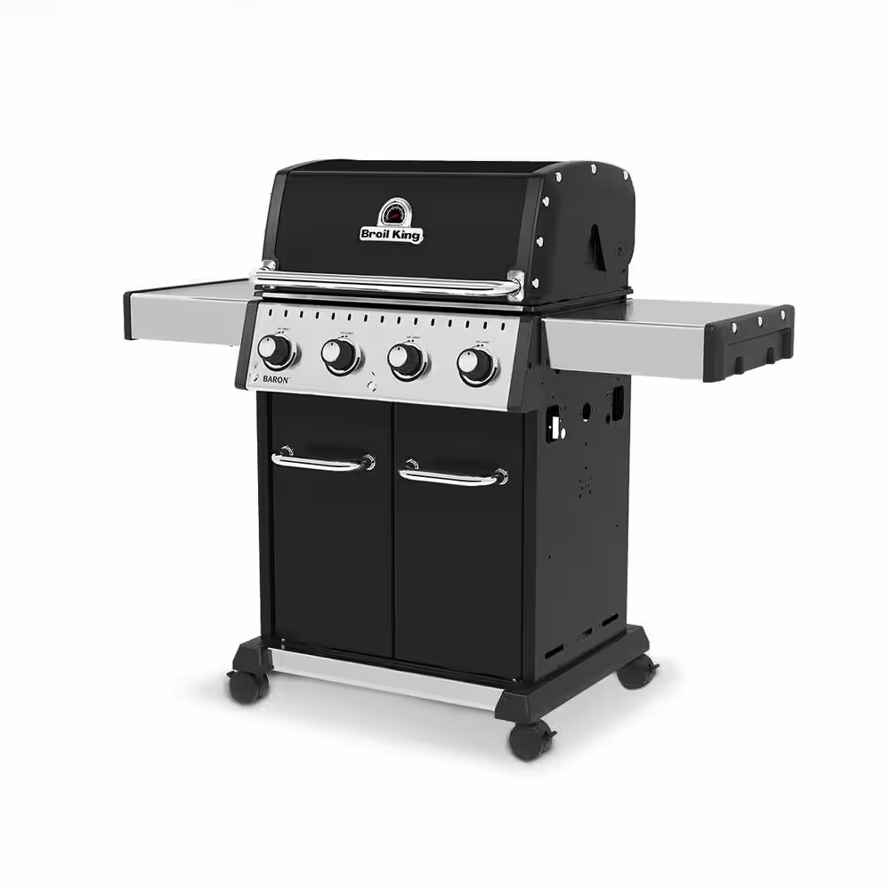 Broil King Baron 420 Pro 4-Burner Propane Gas Grill in Black
