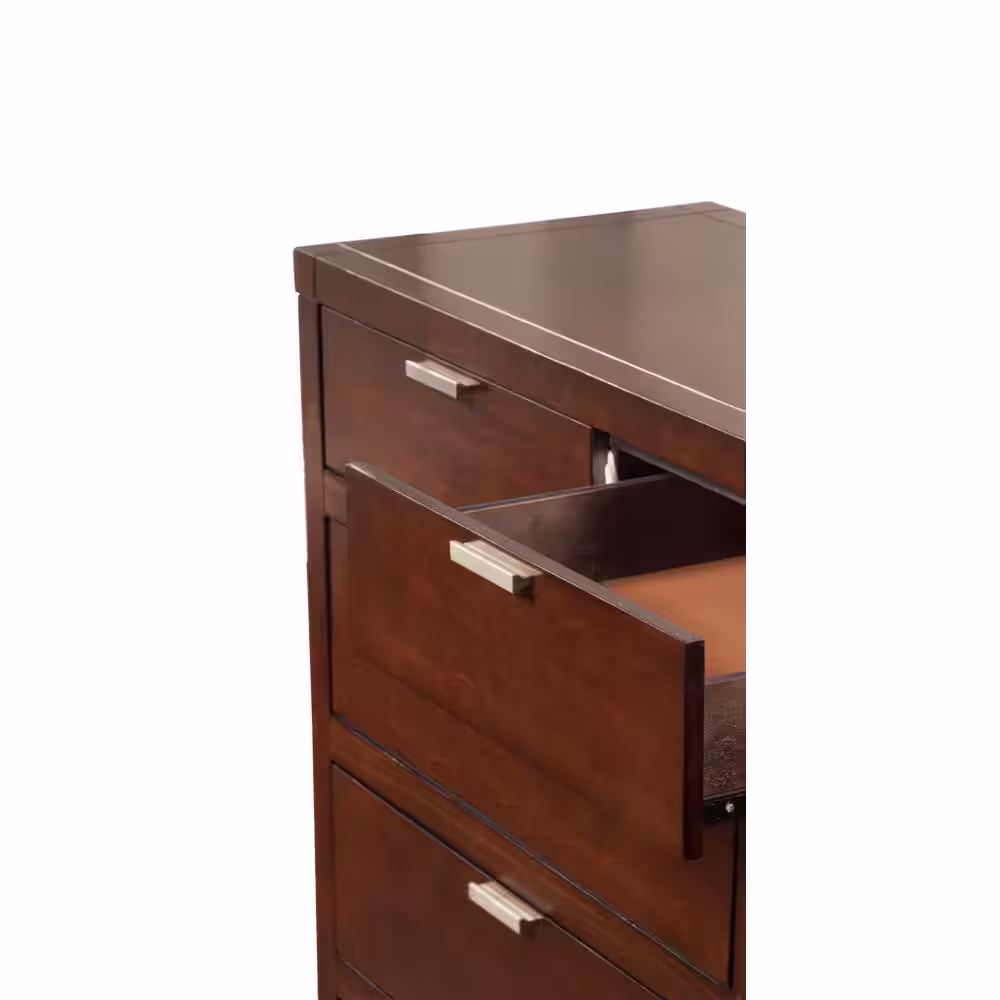 None Carmel 6-Drawer Cappuccino Chest 50 in. H x 36 in. W x 20 in. D