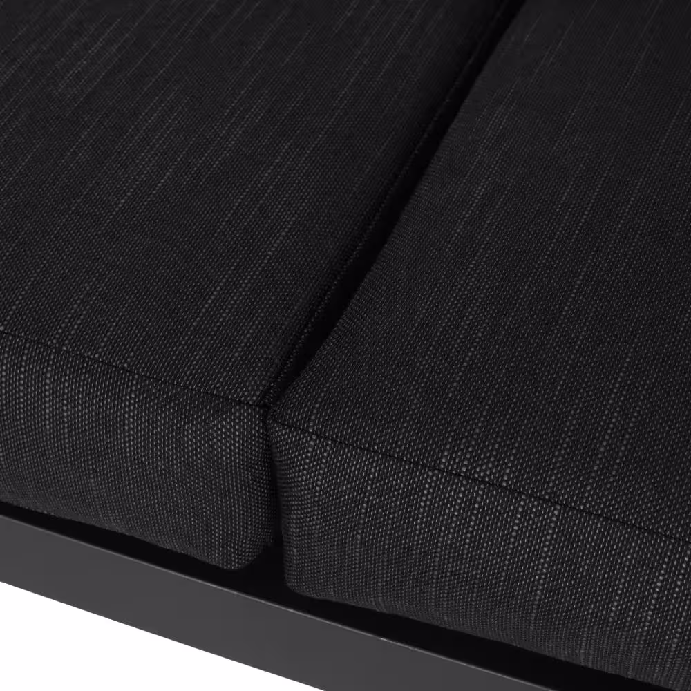 Noble House Navan Dark Gray 4-Piece Aluminum Patio Conversation Set with Dark gray Cushions