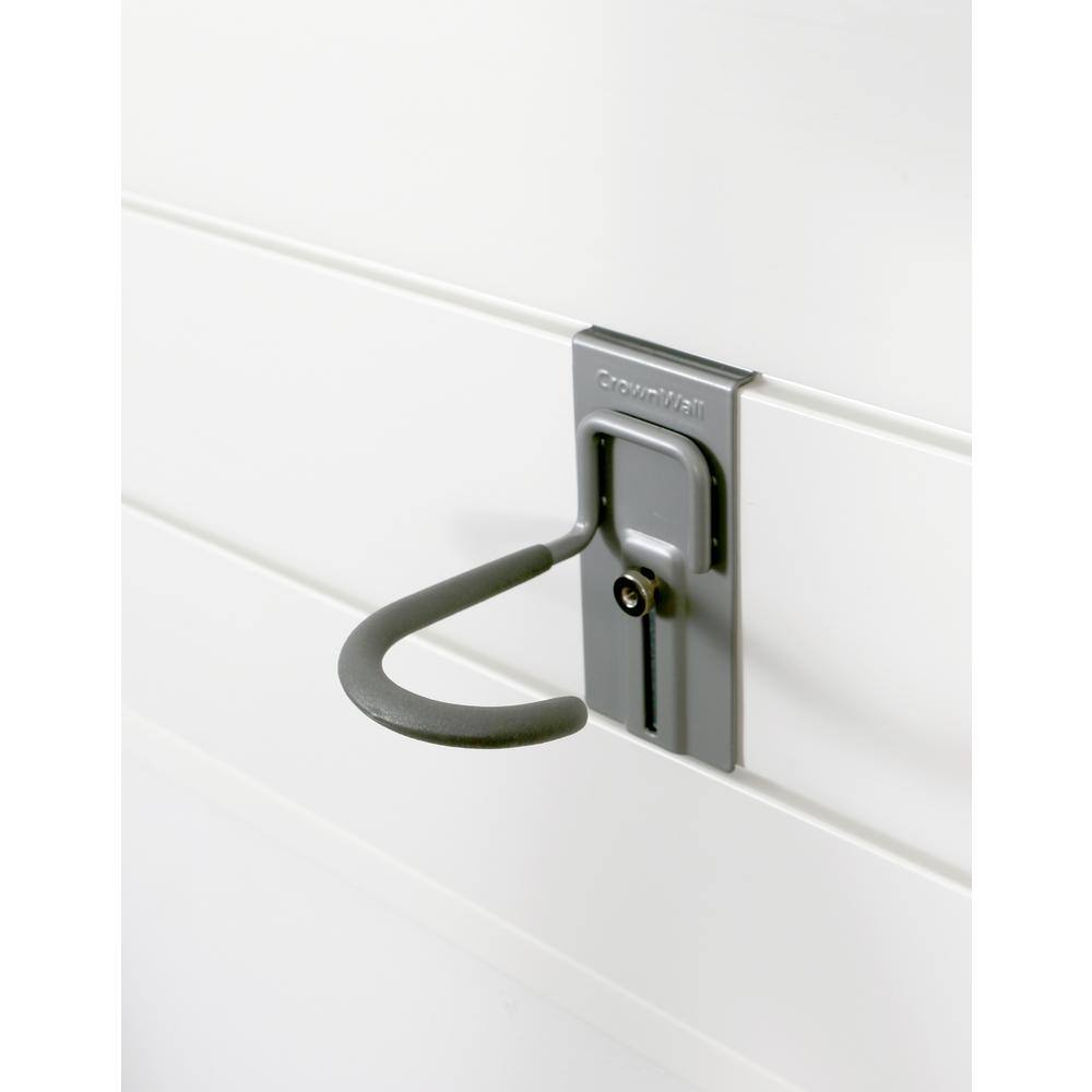CROWNWALL Slatwall 55 lbs. Locking Bike Hook (2-Pack)