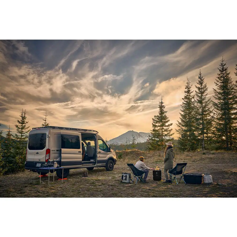 UKIAH Tailgater X Portable 15 in. W x 17.5 in. H Square Steel Liquid Propane Fire Pit in Black