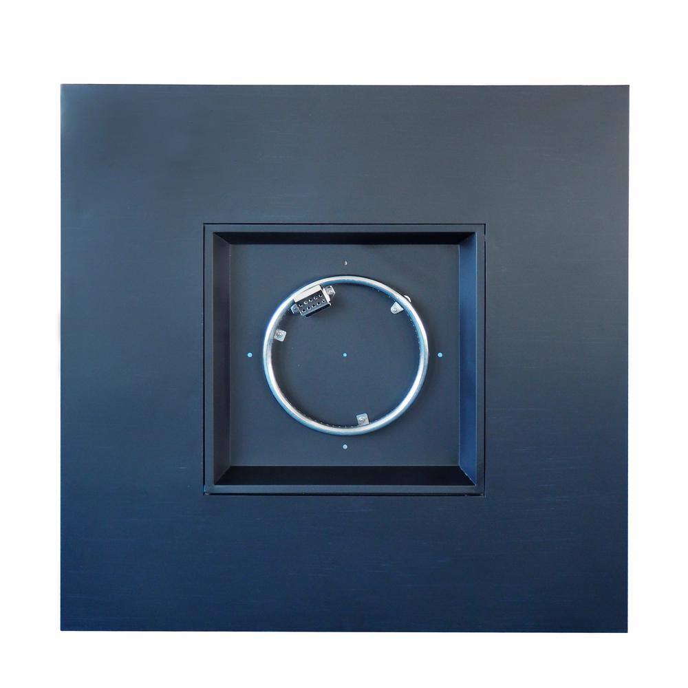 Noble House Abdullah 40 in. x 13.5 in. Square Iron Propane Fire Pit with Tank Holder