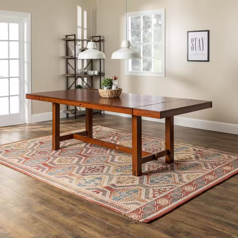 Walker Edison Furniture Company Huntsman Dark Oak Extendable Dining Table