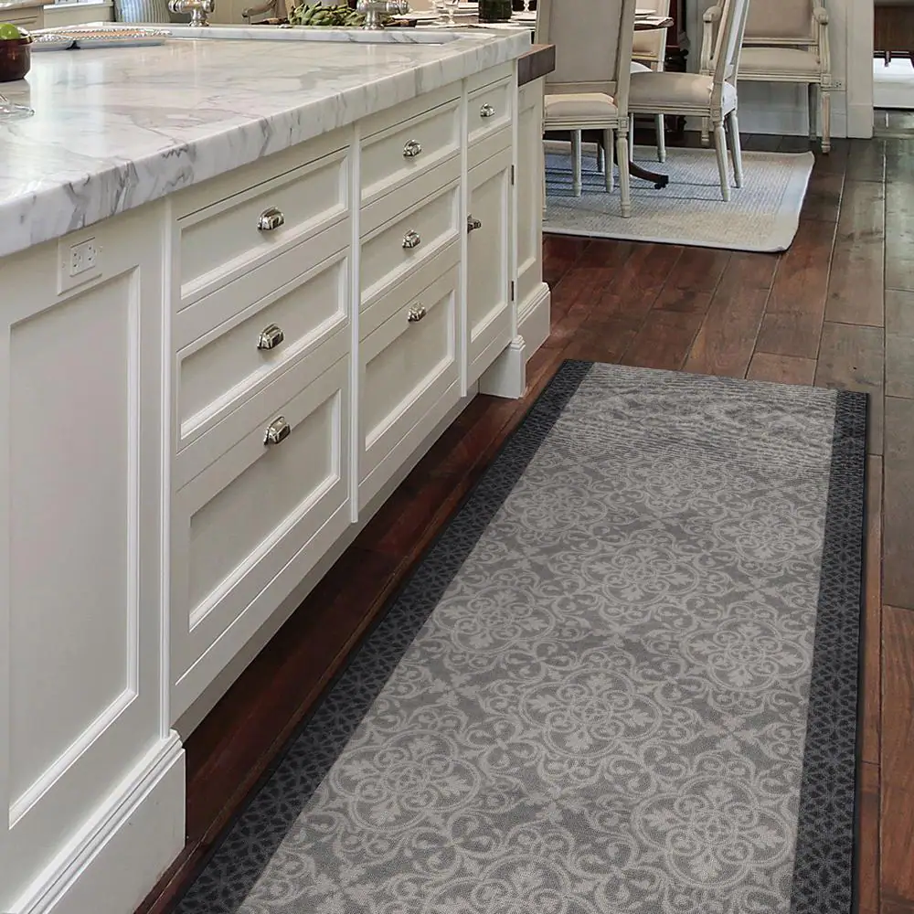 TrafficMaster Derbent Grey 2 ft. 2 in. x Your Choice Length Stair Runner