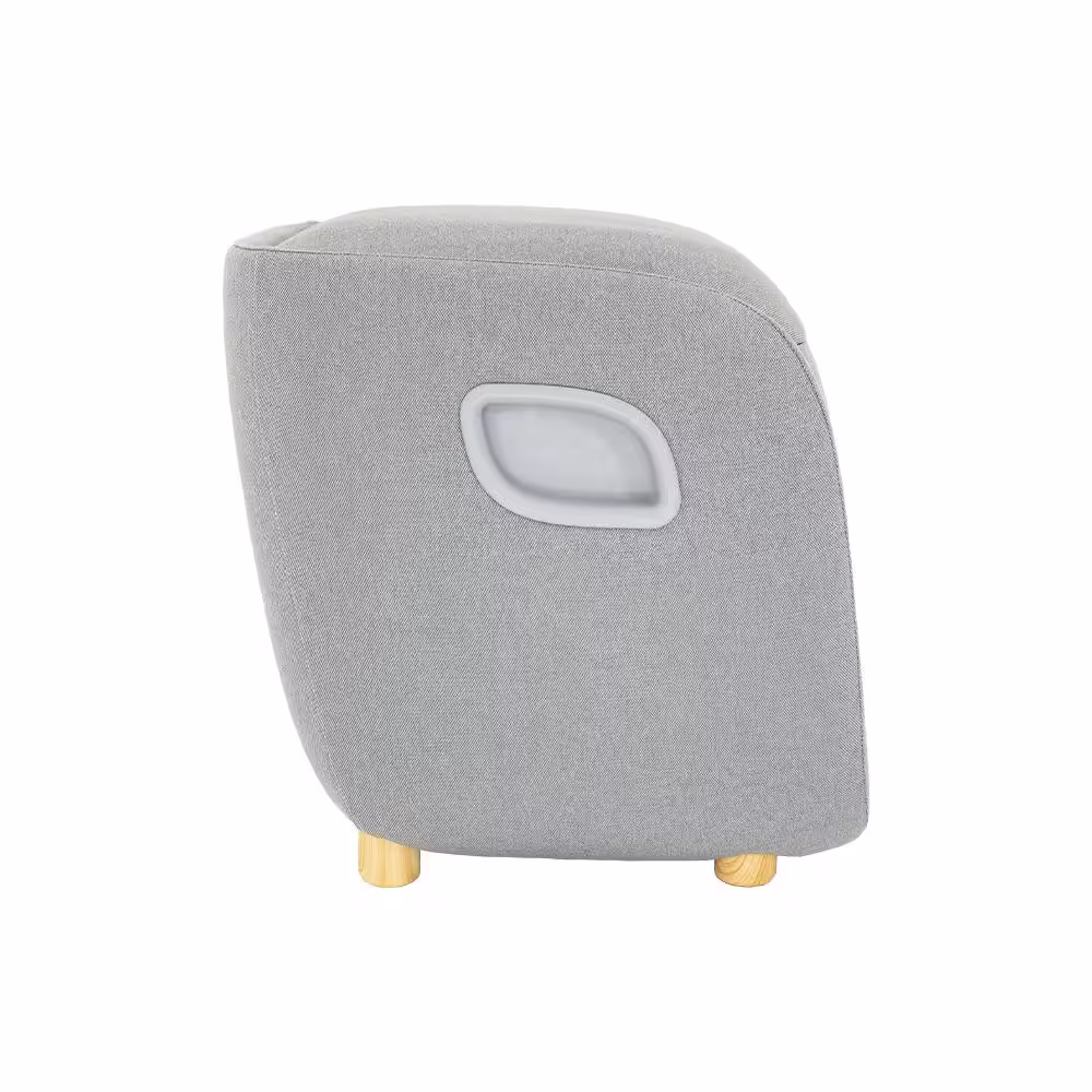Synca Wellness REI Grey Foot, Calf and Lumbar 3-Speed Heated Ottoman Massager with Warm Cotton Shiatsu Calf Massage