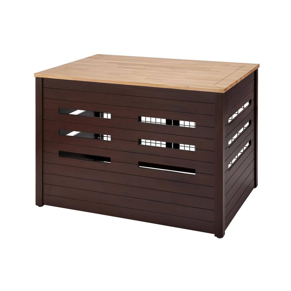 TRINITY 40 in. Pet Crate Accent Table - Espresso Brown