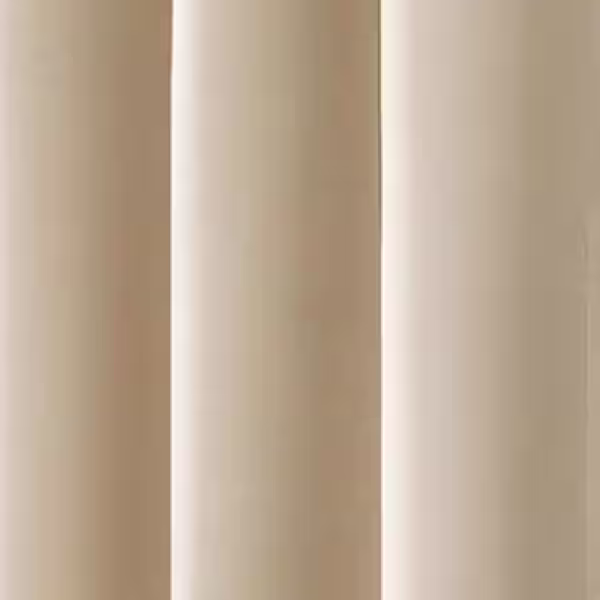 Eclipse Darrell ThermaWeave Natural Solid Polyester 37 in. W x 84 in. L Blackout Pair Grommet Curtain Panel