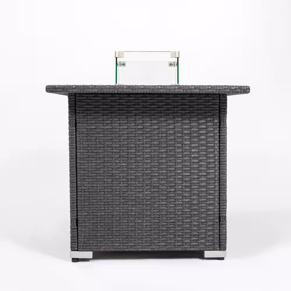 None Outdoor Brown Round Stone Outdoor Fire Pit Table