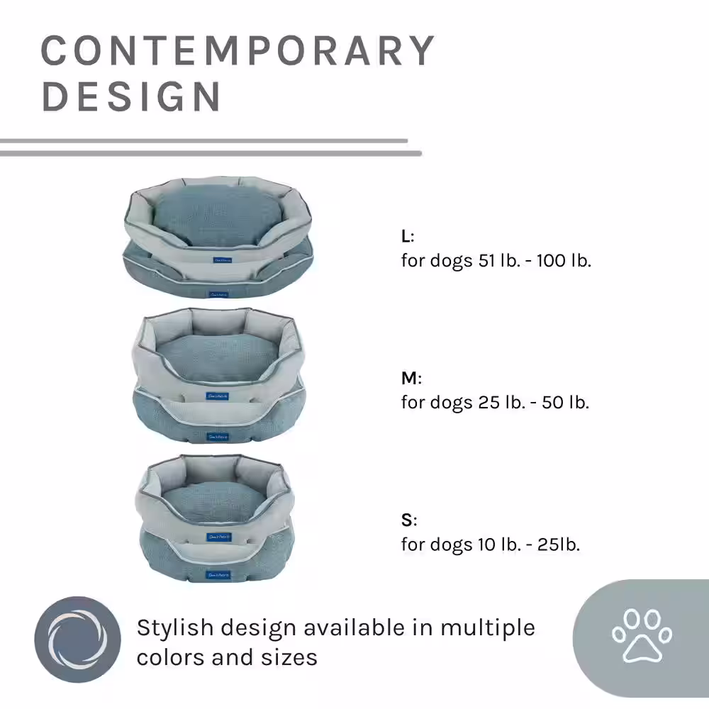 Sam's Pets Arthur Medium Teal Hexagon Dog Bed