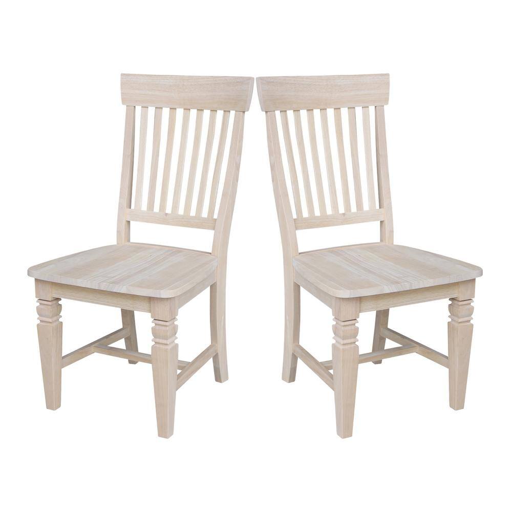 International Concepts Unfinished Wood Mission Dining Chair (Set of 2)