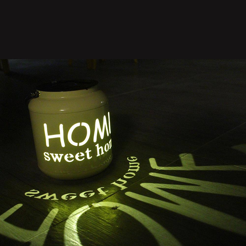 NATURE POWER 4-Watt 8 in. Solar Outdoor Welcome Lantern