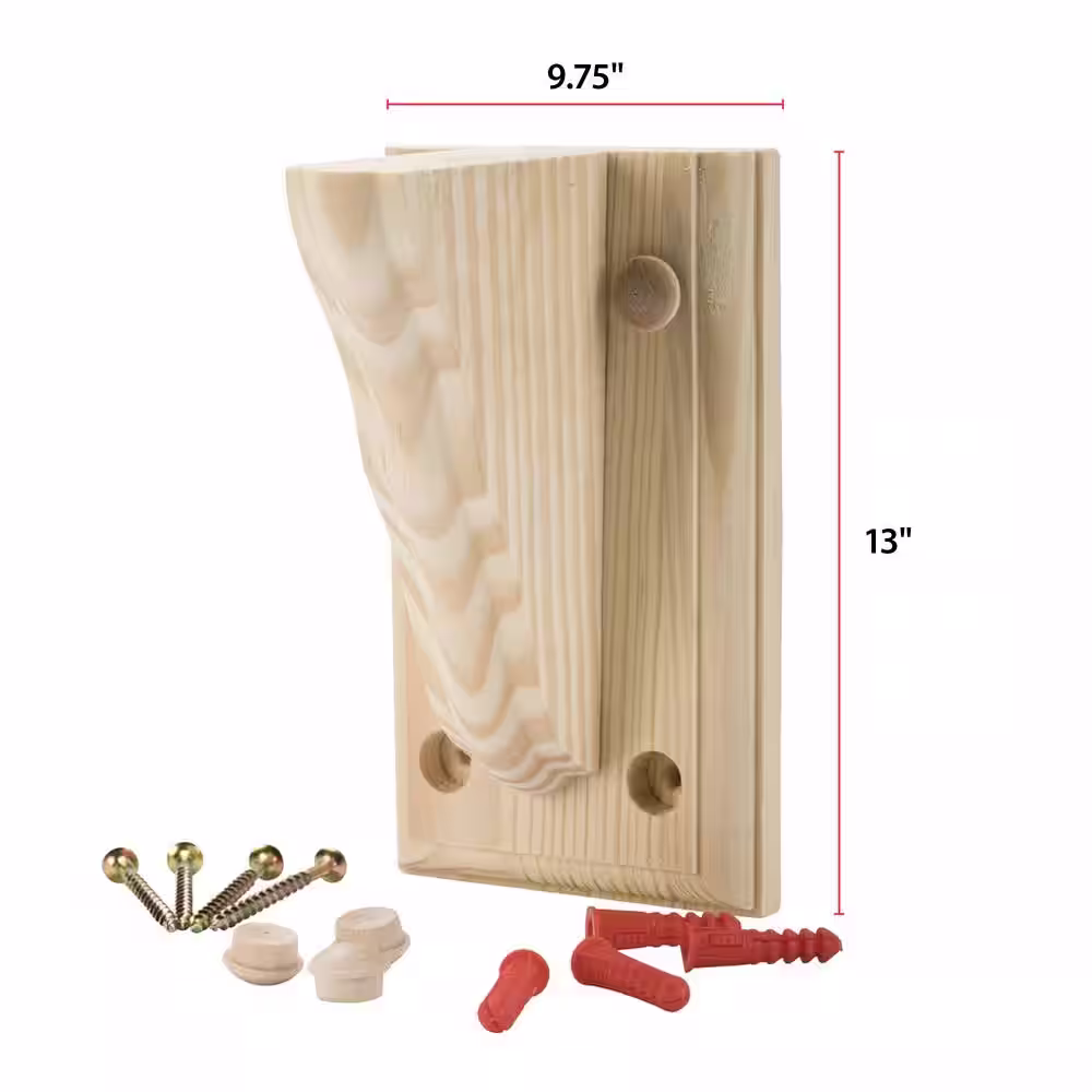 Waddell Bracket - 9-3/4 in. x 13 in. x 5/4 in. - Pine