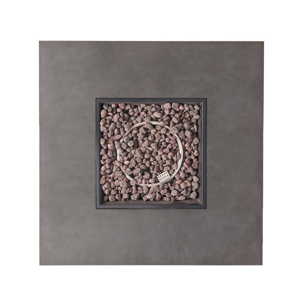 Noble House Reign Concrete Square Metal Fire Pit (No Tank Holder)