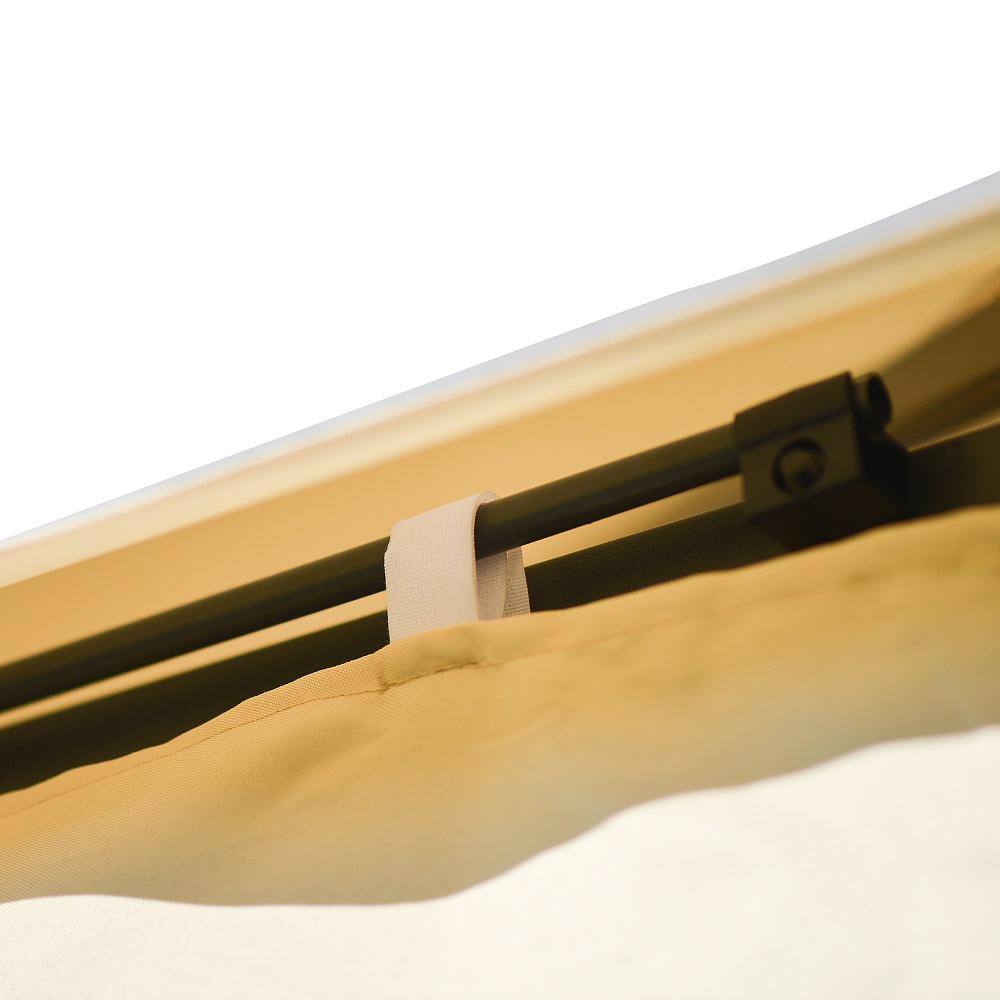 Nestfair Beige 11 ft. x 12 ft. Double Tiered Gazebo Canopy with UV Protection