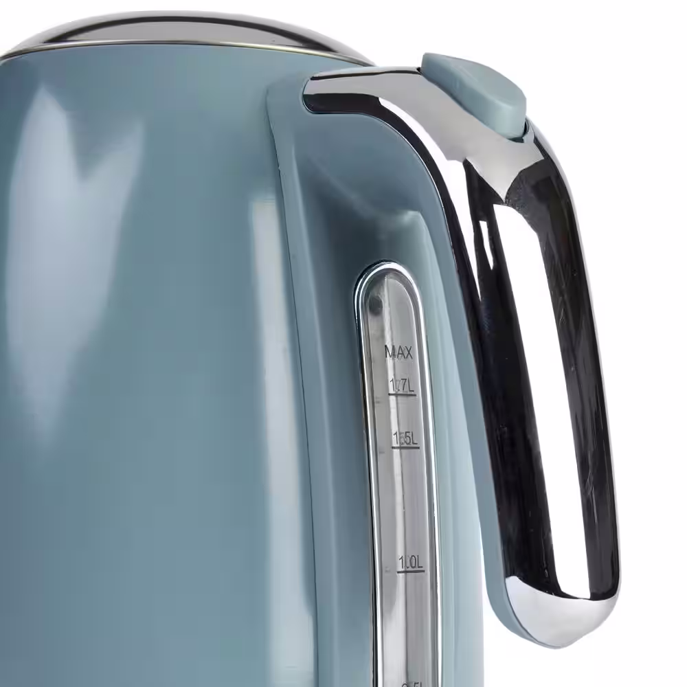 HADEN Brighton 1.7 l 7-Cup Sky Blue Stainless Steel Electric Kettle with Auto Shut-Off and Boil-Dry Protection