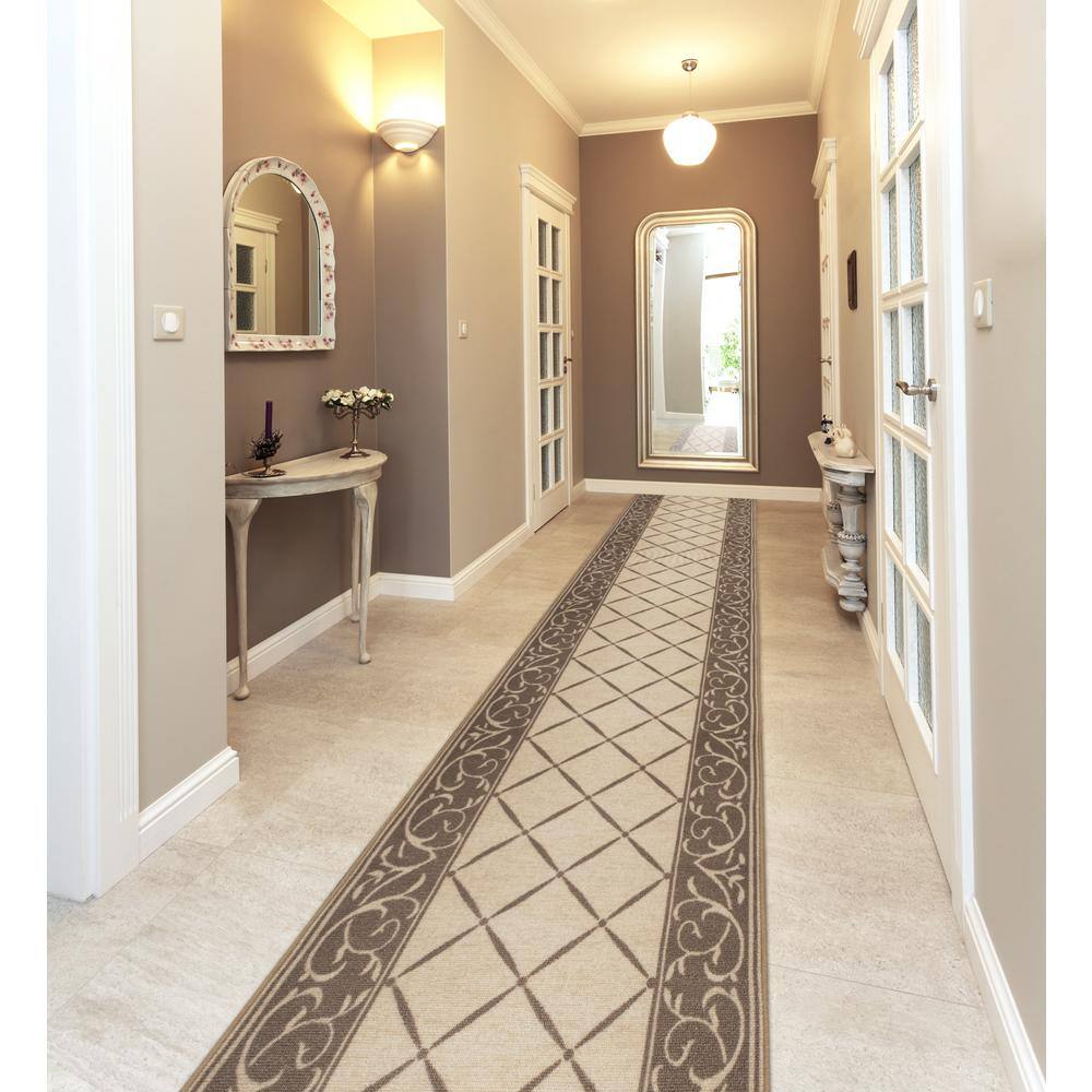 TrafficMaster Horchow Tan 2 ft. 2 in. x Your Choice Length Roll Runner