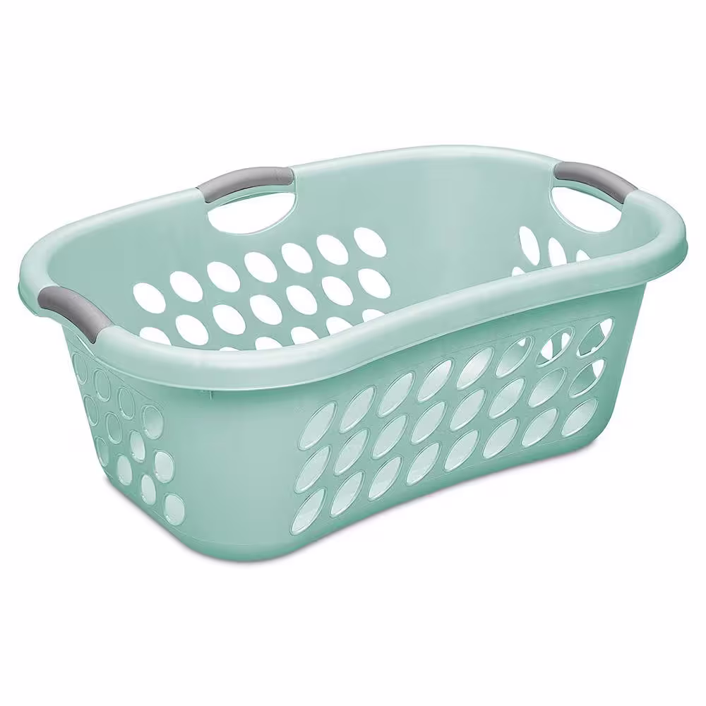 Sterilite Ultra HipHold 1.25 Bushel Plastic Clothes Laundry Basket (6-Pack)