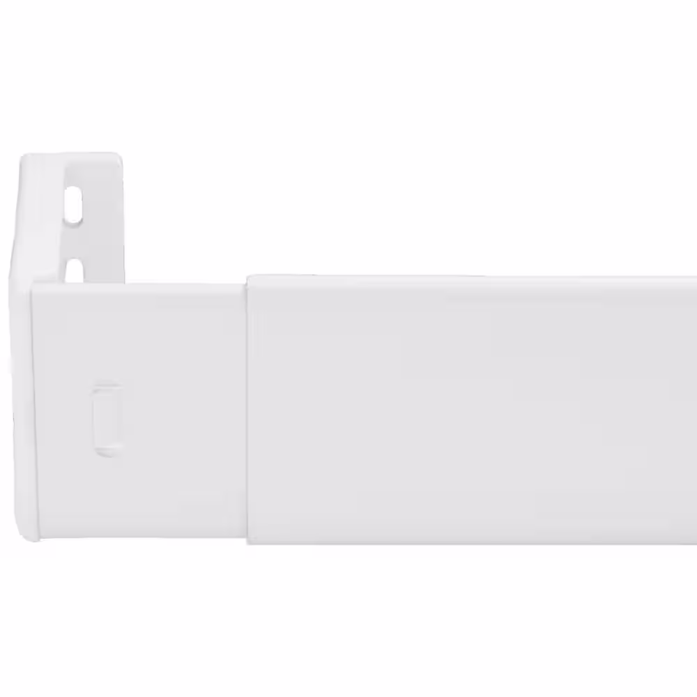 None 28 in. - 48 in. Single Curtain Rod in White