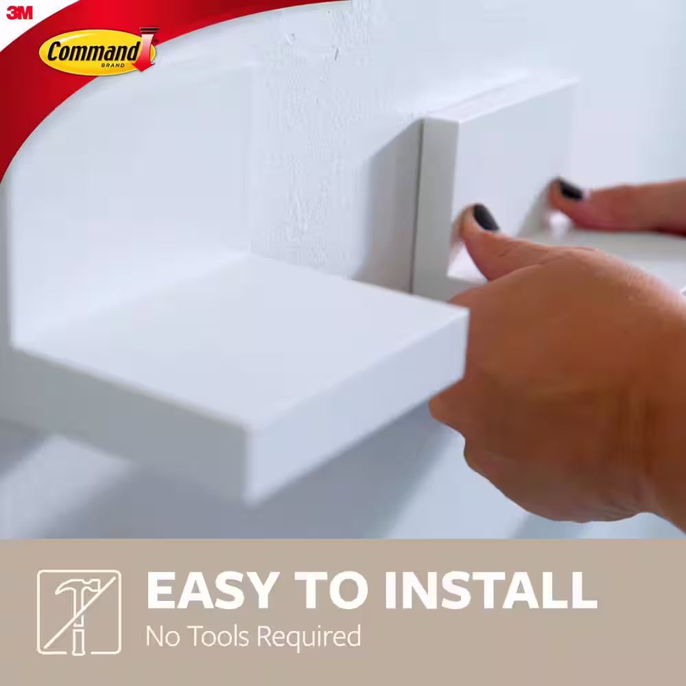 Command 4 in. x 3.5 in. Quartz Display Ledges (2-Pack)