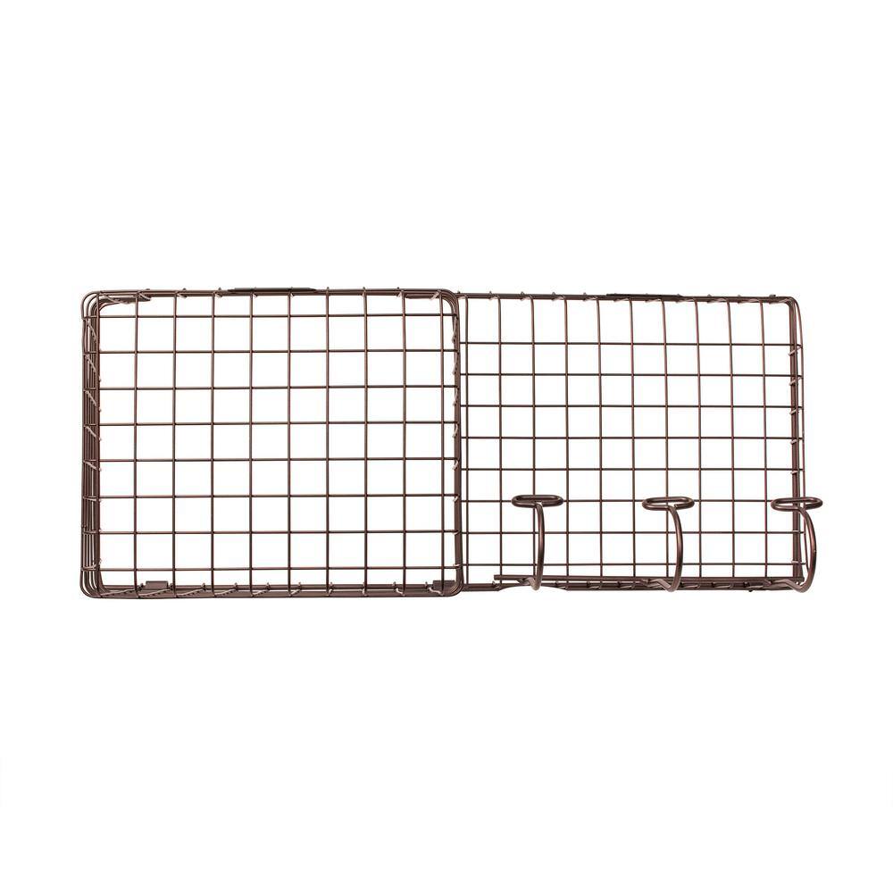 Spectrum 8.75 in. H x 24 in. W Bronze Steel 1-Drawer Wide Mesh Wire Basket