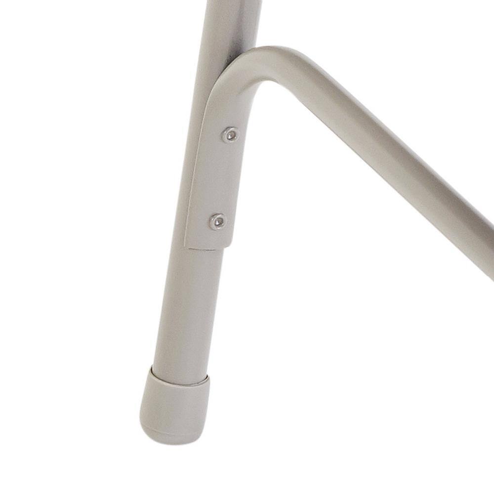 National Public Seating Grey Vinyl Padded Seat Stackable Folding Chair (Set of 4)