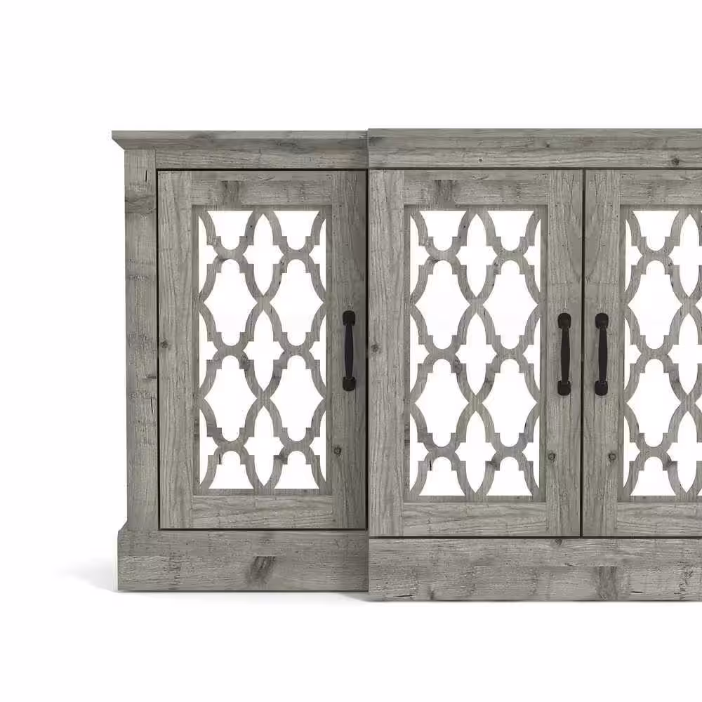 GALANO Heron 59.1 in. Composite Top Mexican Grey Wide Accent Sideboard