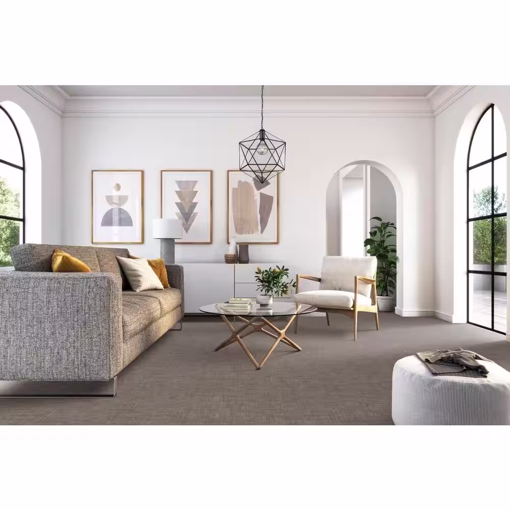 Home Decorators Collection Tailored - Steele - Gray 38 oz. SD Polyester Pattern Installed Carpet