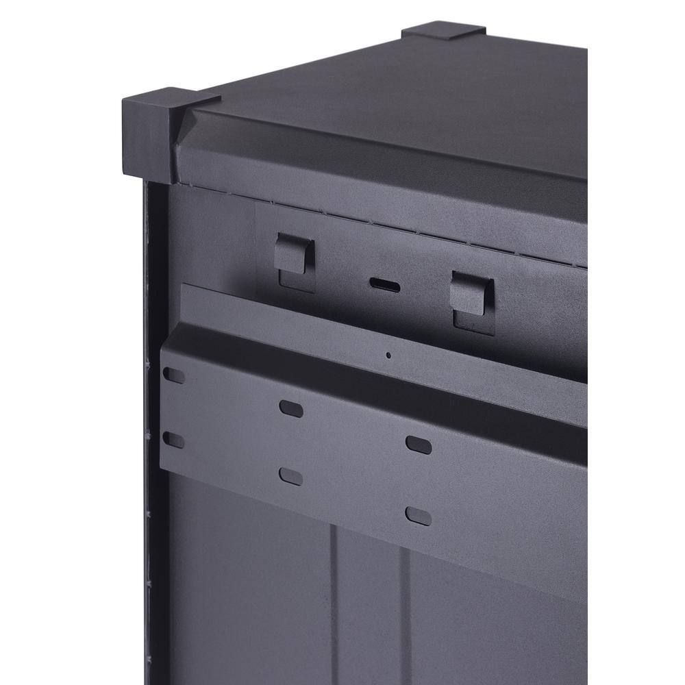 TRINITY PRO 28 in. W x 20 in. H x 14 in. D 18-Gauge Steel Wall Cabinet in Black (2-Piece)