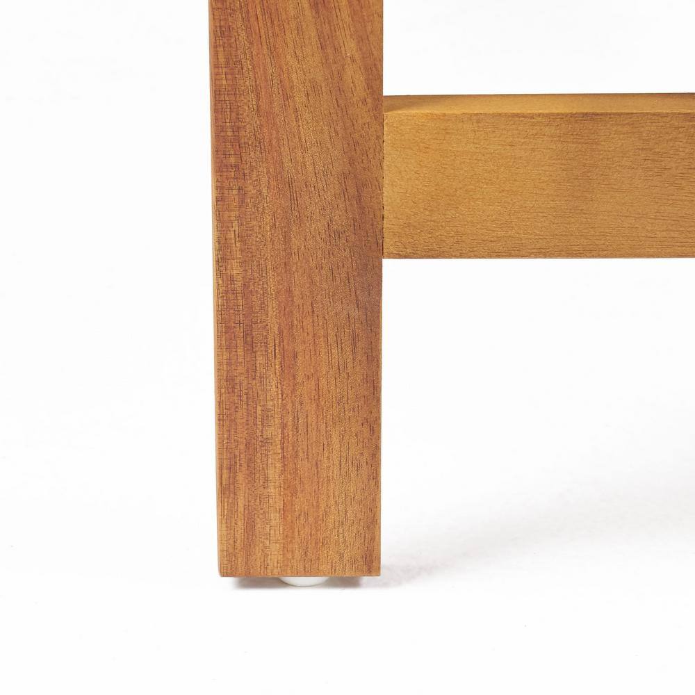 Noble House Luciano Brown Patina 8-Piece Wood Patio Conversation Seating Set with Cream Cushions