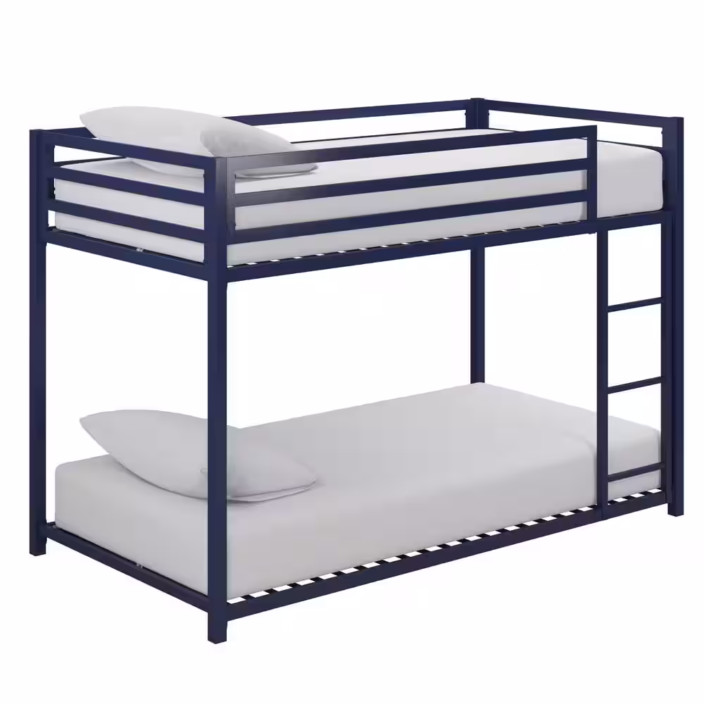 DHP Mabel Blue Metal Twin Over Twin Bunk Bed