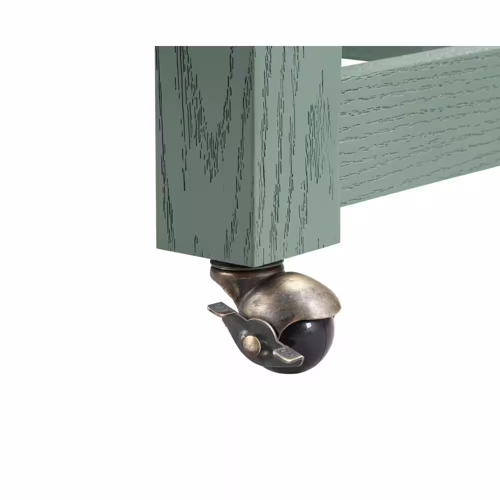 Furniture of America Tatum 104 in. Rectangle Green Faux Marble with Wood Frame (Seats 8)