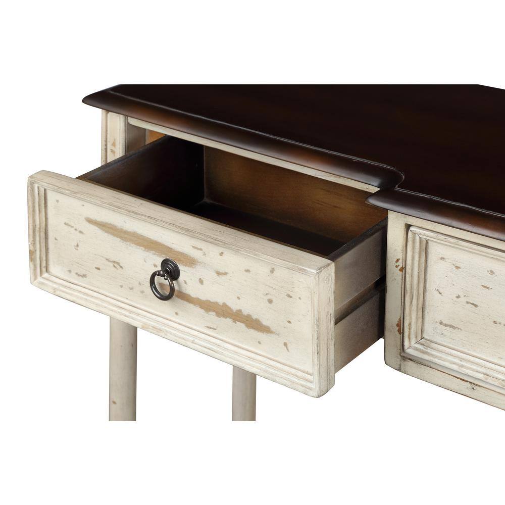 Harper & Bright Designs 52 in. Beige Standard Rectangle Wood Console Table with 3-Drawers