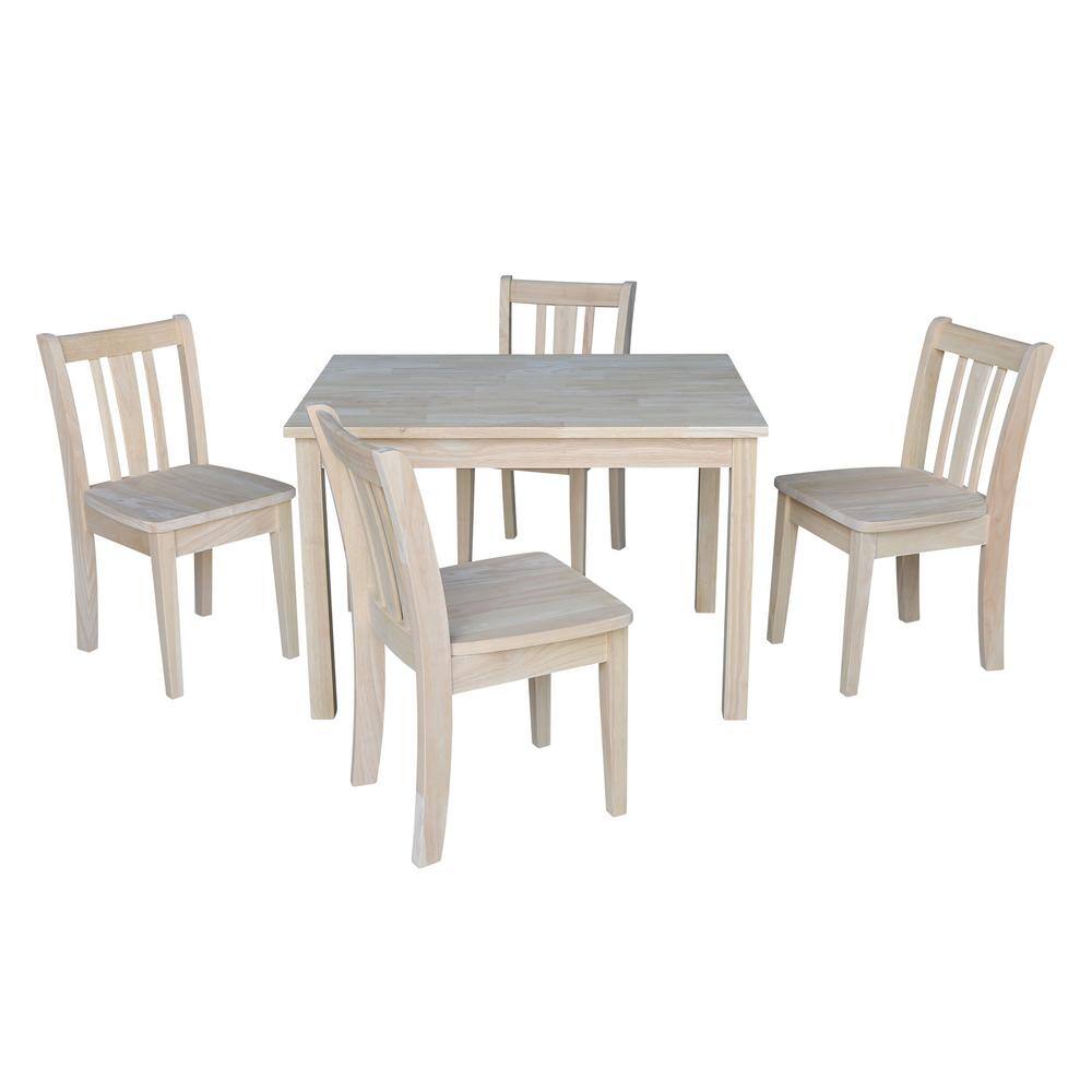 International Concepts Unfinished Solid Wood Kid's Table