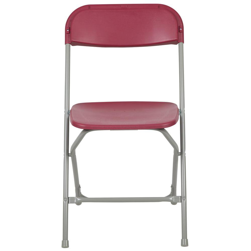 Carnegy Avenue Red Metal Folding Chair (Set of 10)