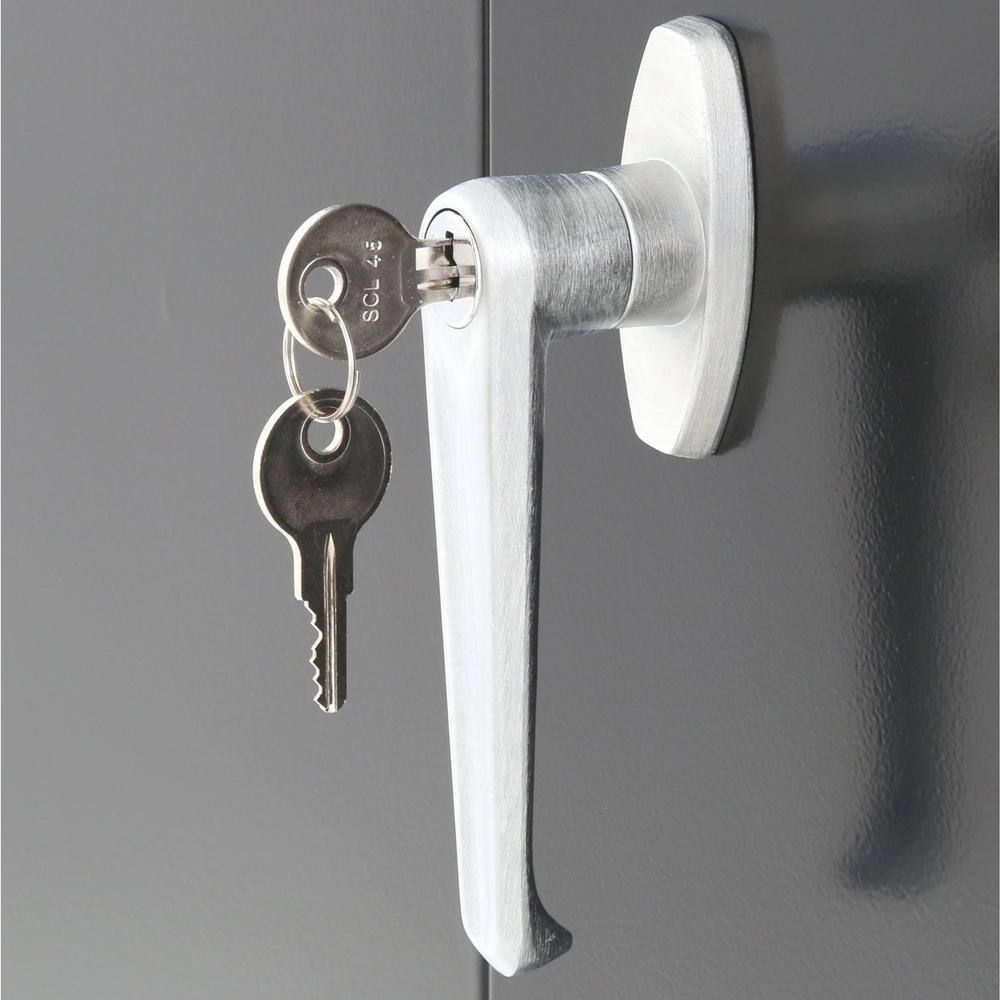 Sandusky Supply ( 30 in. W x 66 in. H x 18 in. D ) Freestanding Cabinet with 3 Fixed Shelves in Black