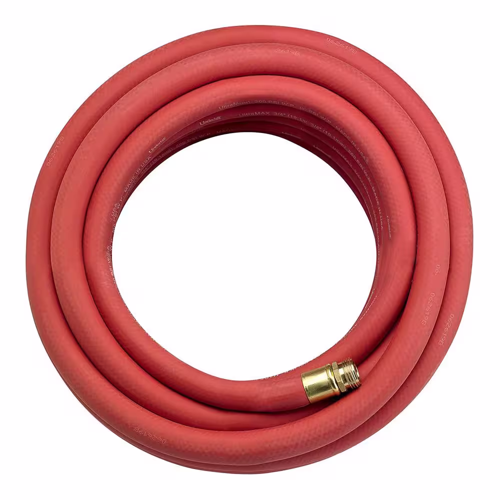 None UltraMax 0.75 in. x 100 ft. Red Premium Heavy-Duty Garden Water Hose