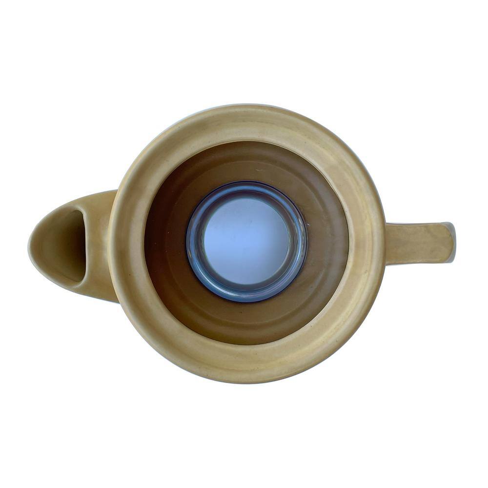 SPT 16-Cup Light Brown Ceramic Electric Kettle with Keep Warm Setting