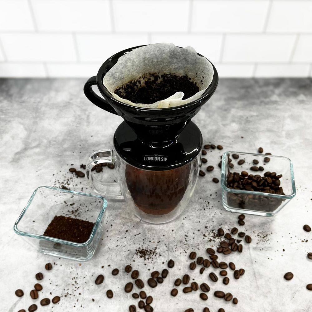 The London Sip London Sip 1-2-Cup Ceramic Black Coffee Dripper