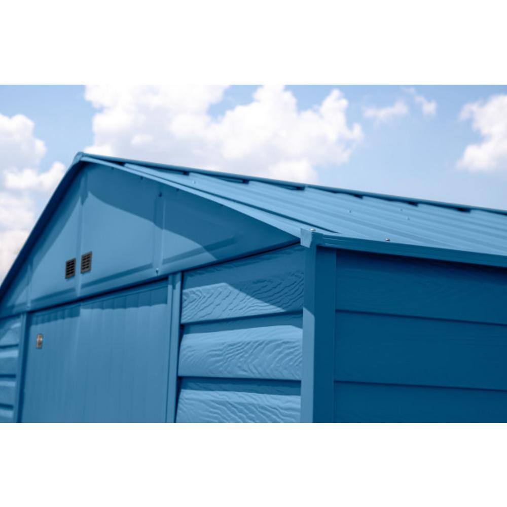 Arrow Select 10 ft. W x 8 ft. D Blue Grey Metal Shed 74 sq. ft.