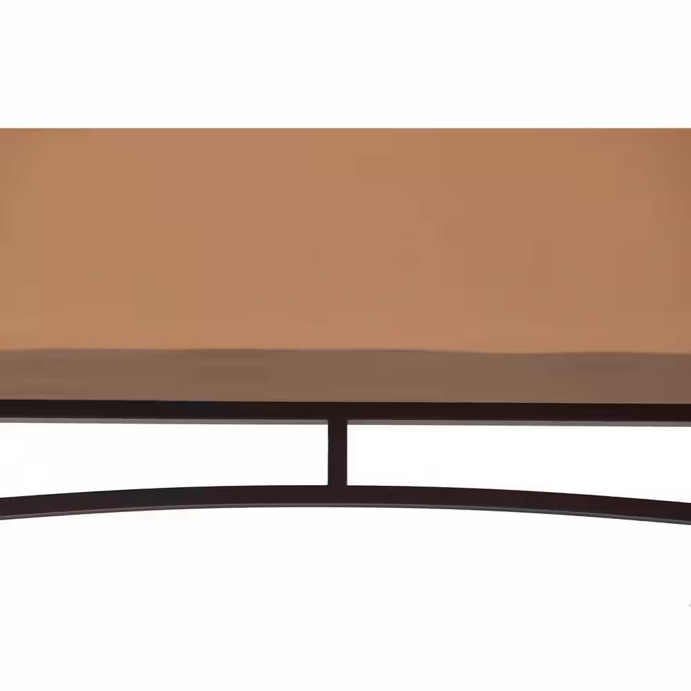 Sunjoy 8 ft. x 5 ft. Brown Steel 2-Tier Grill Gazebo with Tan and Brown Canopy