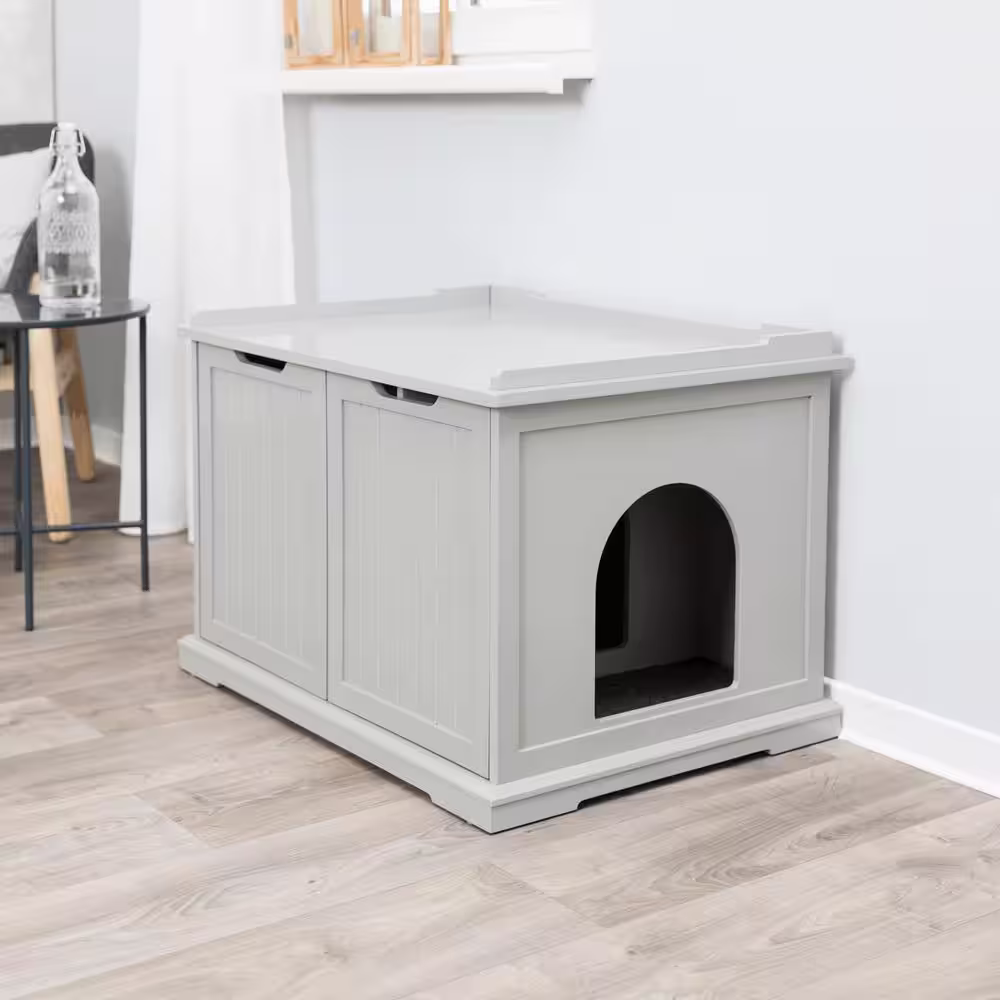 TRIXIE XL Wooden Litter Box Enclosurein Gray