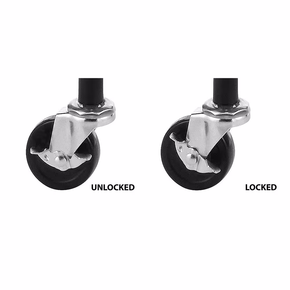 None Black Metal Clothes Rack 17.72 in. W x 70.87 in. H