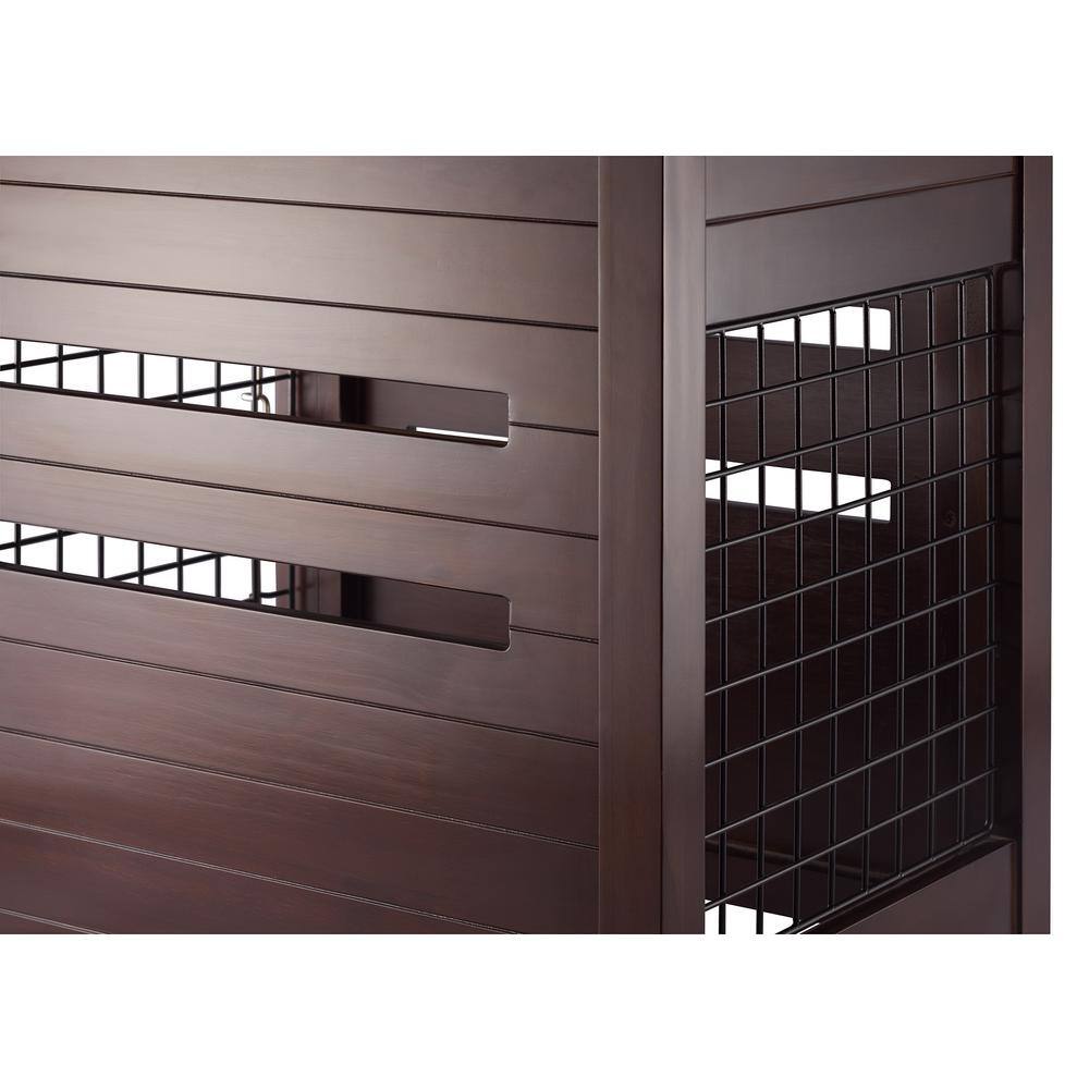 TRINITY 18 in. Pet Crate End Table w/Drawer - Espresso Brown